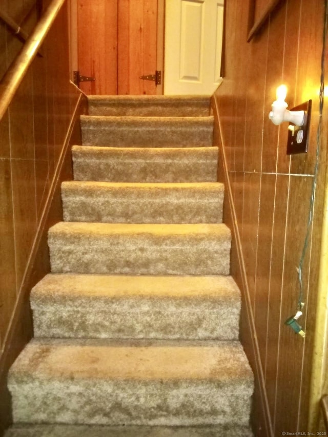 100 Roosevelt Ave, Torrington, CT 06790 - staircase with wood walls