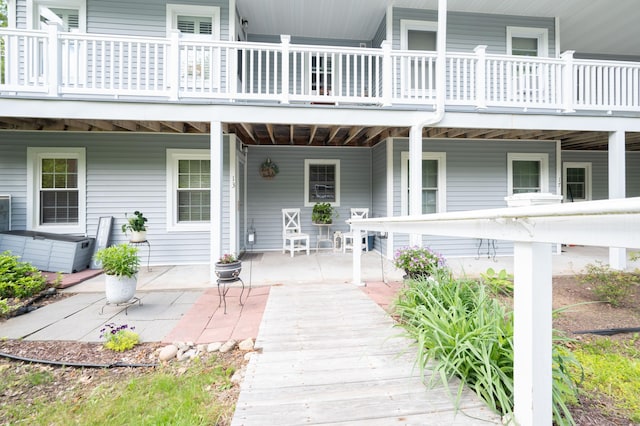 13 Hidden Knolls Cir Unit 13, Monroe, CT 06468 - wooden terrace with a patio