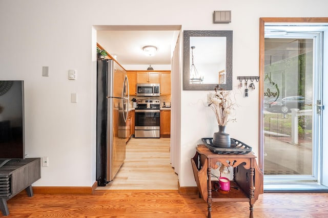 13 Hidden Knolls Cir Unit 13, Monroe, CT 06468 - corridor featuring light wood finished floors and baseboards
