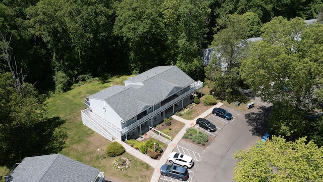 13 Hidden Knolls Cir Unit 13, Monroe, CT 06468 - drone / aerial view of a heavily wooded area