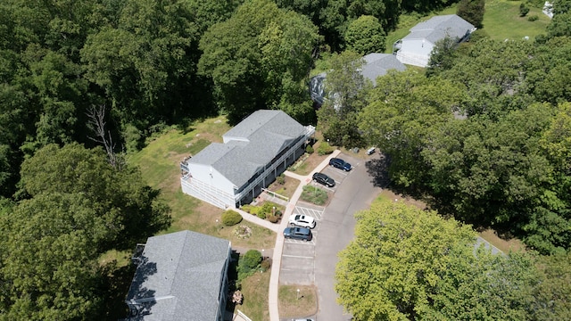 13 Hidden Knolls Cir Unit 13, Monroe, CT 06468 - aerial view of property's location with a heavily wooded area
