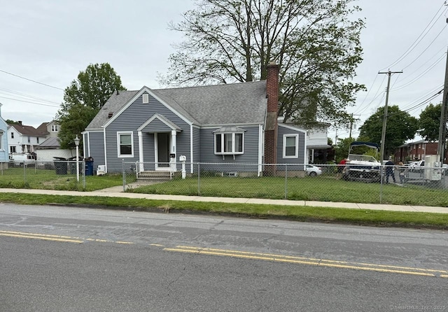 240 Beechmont Ave, Bridgeport, CT 06606 - view of front of house with a chimney and a shingled roof