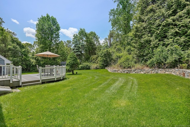 7 Silva Ter, Oxford, CT 06478 - view of green lawn featuring a deck