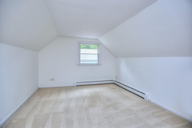 52 Woodside Ave, Westport, CT 06880 - bonus room featuring lofted ceiling, carpet floors, and a baseboard radiator