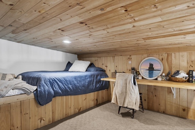 11 Pearl St, Groton, CT 06340 - carpeted bedroom with wooden ceiling and wooden walls