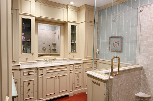 3200 Park Ave Unit 10A1, Bridgeport, CT 06604 - bathroom featuring a stall shower and vanity