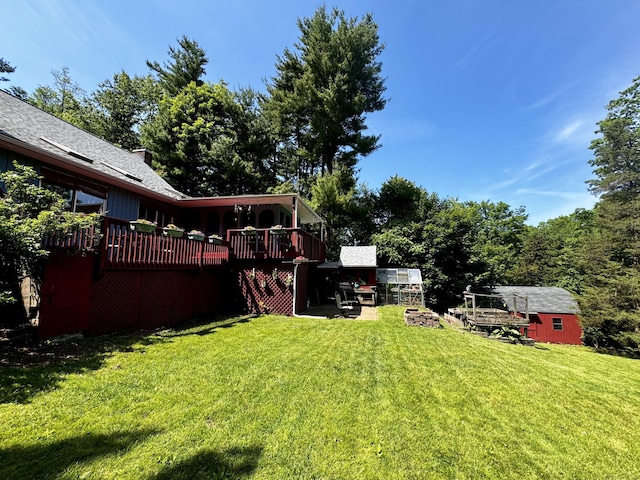 10 Laurel Trl, Durham, CT 06422 - view of green lawn with a deck