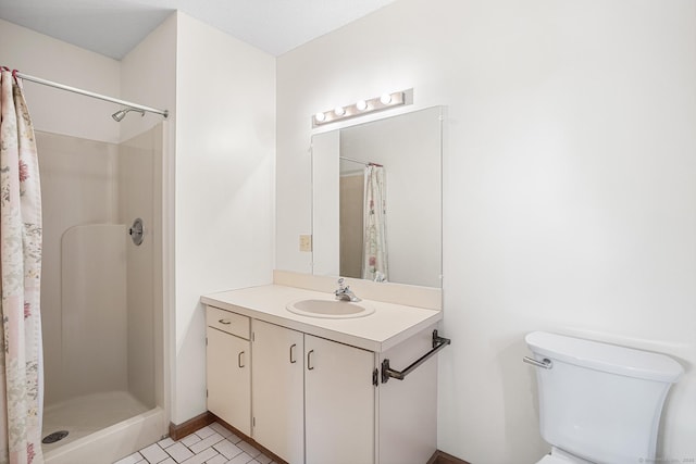 1441 Woodtick Rd, Wolcott, CT 06716 - full bathroom with vanity, toilet, and a shower with shower curtain