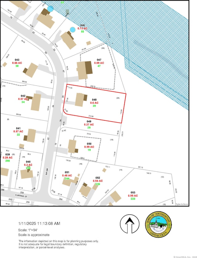 39 Ivy Dr, Southington, CT 06489 - map of parcels