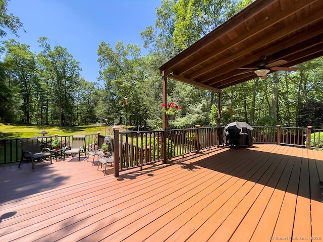 9A Obtuse Rocks Rd, Brookfield, CT 06804 - deck featuring area for grilling and view of scattered trees