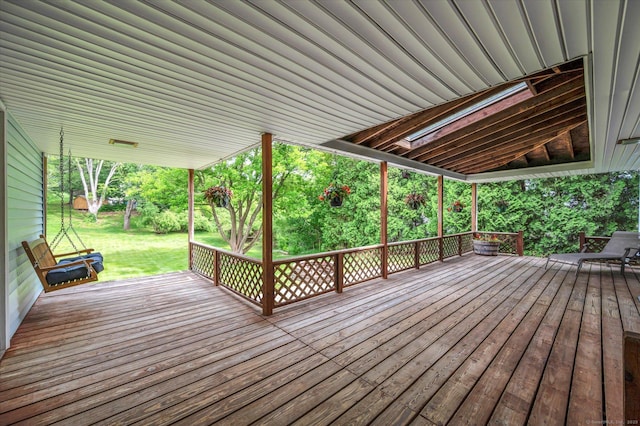 146 Shunpike Rd, Cromwell, CT 06416 - wooden terrace with a lawn
