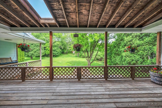 146 Shunpike Rd, Cromwell, CT 06416 - wooden deck featuring a yard