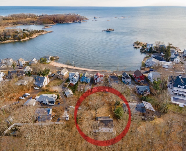 25 Gray Ledge Rd, Branford, CT 06405 - aerial view of property and surrounding area featuring a large body of water and nearby suburban area