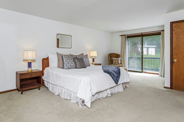475 Hoyt St, Darien, CT 06820 - carpeted bedroom with access to exterior and baseboards