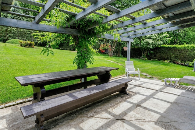 475 Hoyt St, Darien, CT 06820 - view of patio featuring a pergola