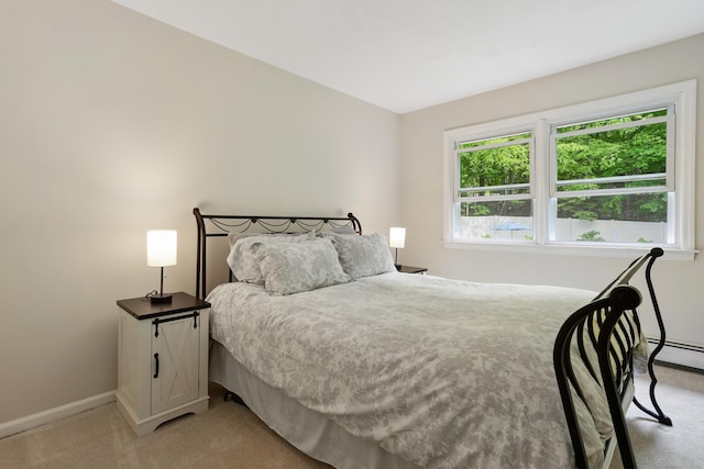 40 Spring Hill Ln, Bethel, CT 06801 - bedroom with light colored carpet, baseboards, and a baseboard radiator