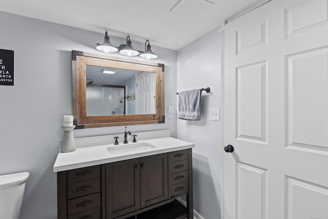 114 Dean Rd, East Lyme, CT 06333 - full bathroom featuring toilet, vanity, and a shower