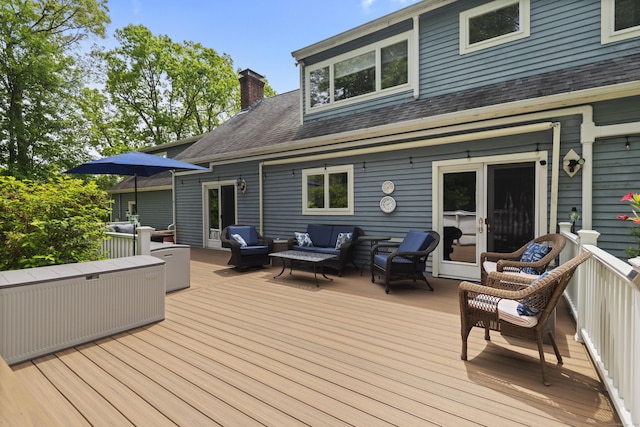 114 Dean Rd, East Lyme, CT 06333 - deck with an outdoor hangout area