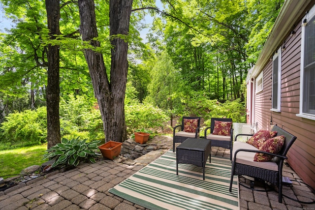 8 Cider Mill Rd, Tolland, CT 06084 - view of patio / terrace featuring an outdoor living space