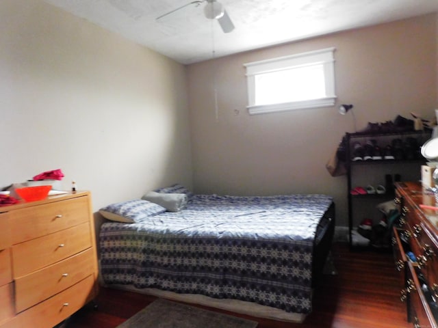 157 Madison Ter, Bridgeport, CT 06606 - bedroom with dark wood-type flooring and a ceiling fan