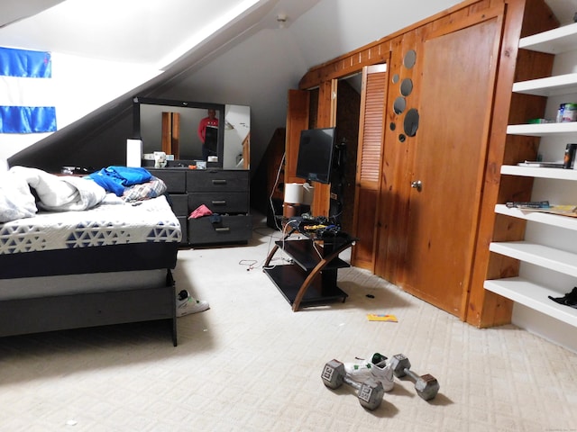 157 Madison Ter, Bridgeport, CT 06606 - bedroom with vaulted ceiling and light carpet