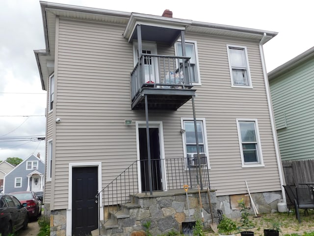 157 Madison Ter, Bridgeport, CT 06606 - rear view of property featuring a balcony