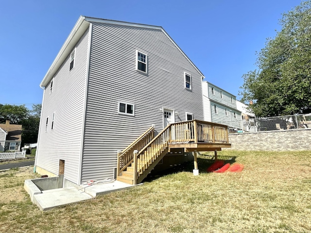 277 Trumbull Ave, Bridgeport, CT 06606 - back of house featuring a deck and stairs