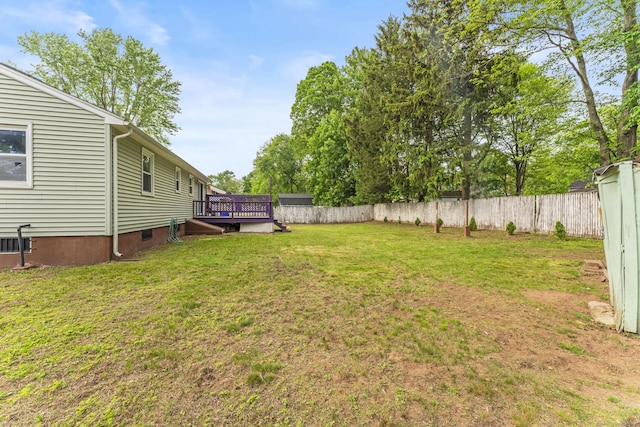 130 Jefferson Ln, East Hartford, CT 06118 - view of yard with a deck