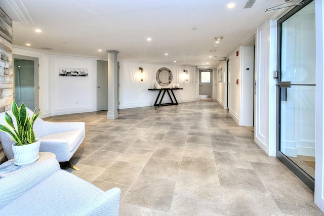 26 Cove Ave Apt 3B, Norwalk, CT 06855 - common area featuring ornamental molding and recessed lighting