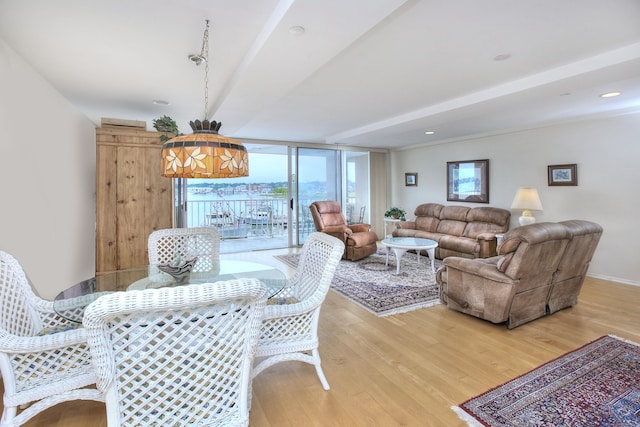 26 Cove Ave Apt 3B, Norwalk, CT 06855 - living room featuring light wood finished floors and baseboards