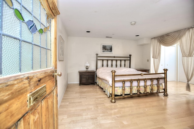 26 Cove Ave Apt 3B, Norwalk, CT 06855 - bedroom with light wood finished floors and baseboards