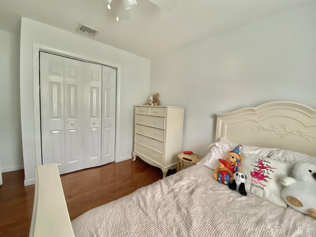 10 Richards Ave, Seymour, CT 06483 - bedroom featuring wood finished floors, a closet, ceiling fan, and baseboards