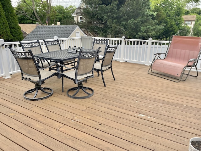 10 Richards Ave, Seymour, CT 06483 - wooden deck featuring outdoor dining area