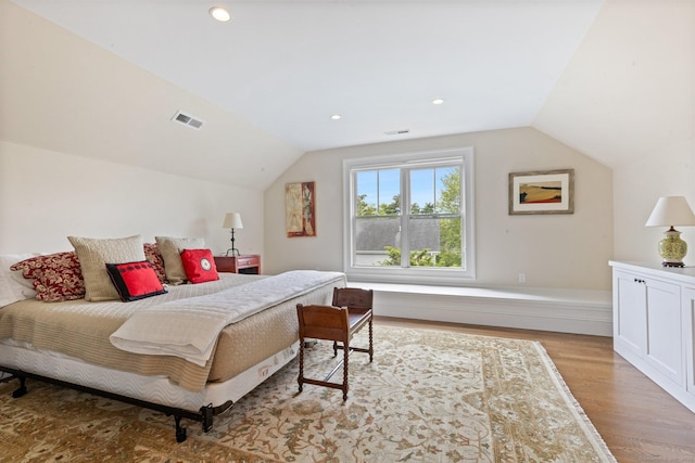 5 Oakleigh Ct, Norwalk, CT 06853 - bedroom with wood finished floors, lofted ceiling, and recessed lighting