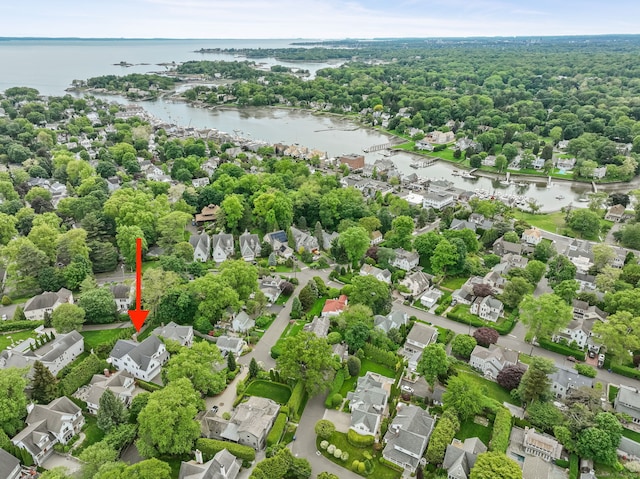 5 Oakleigh Ct, Norwalk, CT 06853 - aerial view of residential area featuring a large body of water