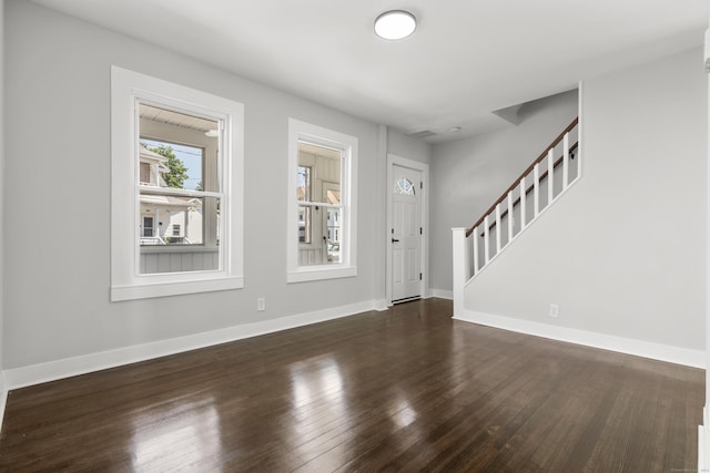 17 May St, Ansonia, CT 06401 - foyer entrance with wood finished floors, baseboards, and stairway