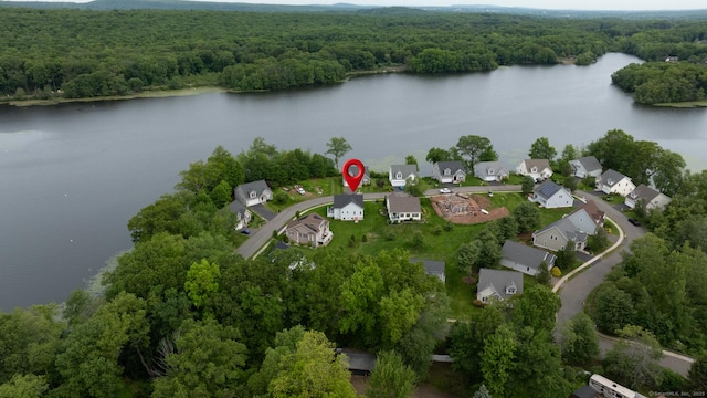 100 Silver Island Way Unit 100, Berlin, CT 06037 - aerial perspective of suburban area featuring a forest and a large body of water