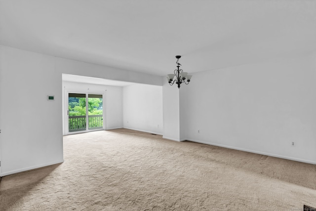 207 Summer Hill Dr Unit 207, South Windsor, CT 06074 - unfurnished room featuring a chandelier and carpet floors