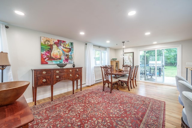 211 Brainard Rd, Enfield, CT 06082 - dining space with wood finished floors and recessed lighting