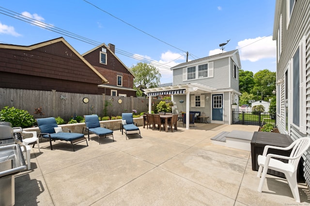 26 Parkway S, New London, CT 06320 - fenced backyard featuring outdoor dining area, a pergola, and a patio