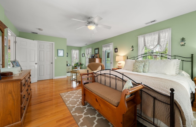 26 Parkway S, New London, CT 06320 - bedroom with light wood finished floors, baseboards, and a ceiling fan