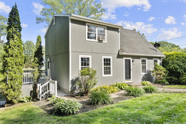 13 Williams Ct, Wolcott, CT 06716 - view of front facade with a front lawn, roof with shingles, and cooling unit