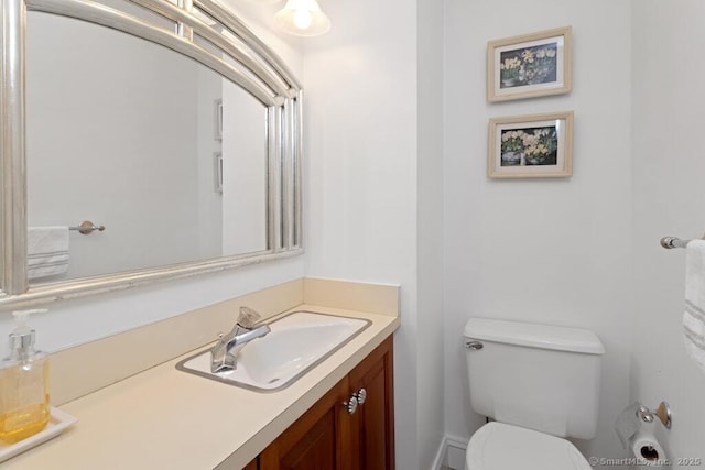 132 Old N Stamford Rd, Stamford, CT 06905 - half bathroom with vanity and toilet