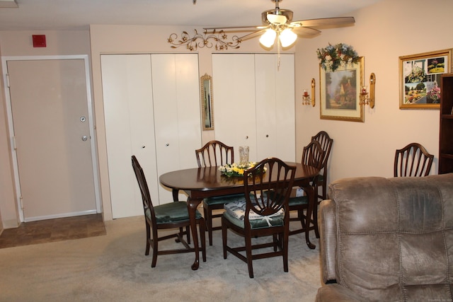106 S Putter Dr Unit 106, Wallingford, CT 06492 - dining room featuring a ceiling fan and carpet floors