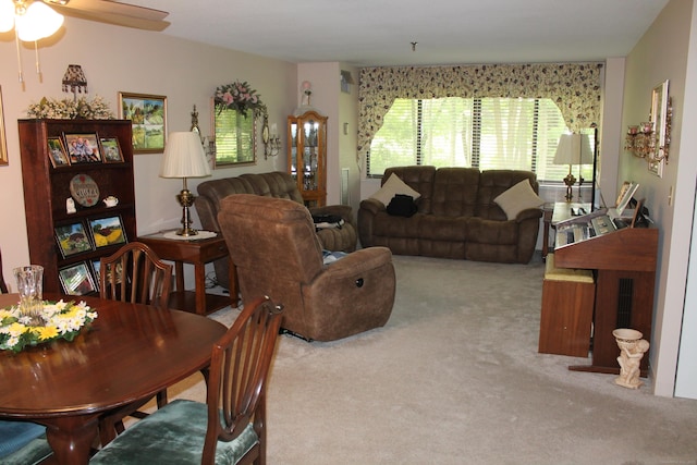 106 S Putter Dr Unit 106, Wallingford, CT 06492 - carpeted living room featuring ceiling fan