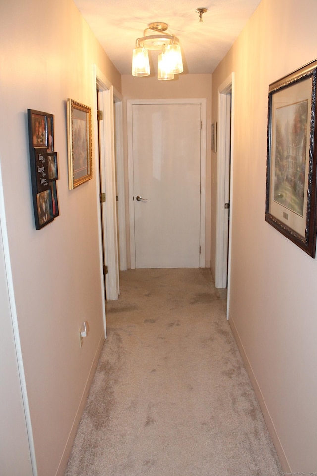 106 S Putter Dr Unit 106, Wallingford, CT 06492 - hallway featuring light carpet and baseboards