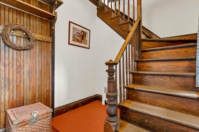 187 Whitehall Ave, Stonington, CT 06355 - stairs featuring baseboards and carpet flooring