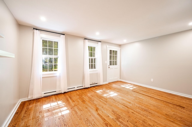 239 Old Farms Rd Apt 15B, Avon, CT 06001 - unfurnished room featuring light wood-style floors, baseboards, and recessed lighting