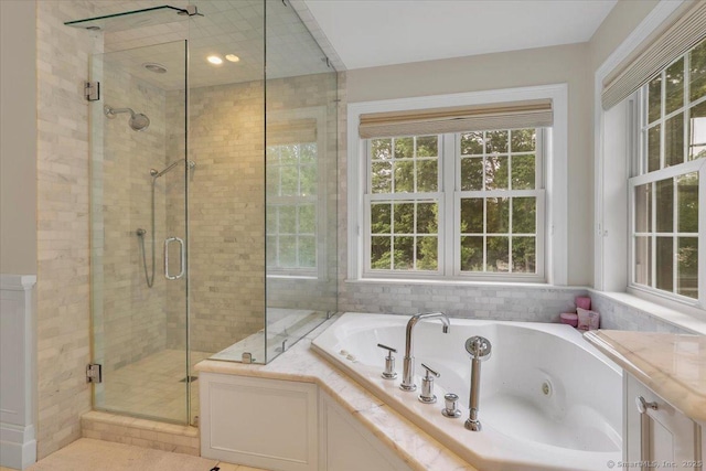 2 Lake Louise Dr, Westbrook, CT 06498 - bathroom featuring a shower stall and a tub with jets