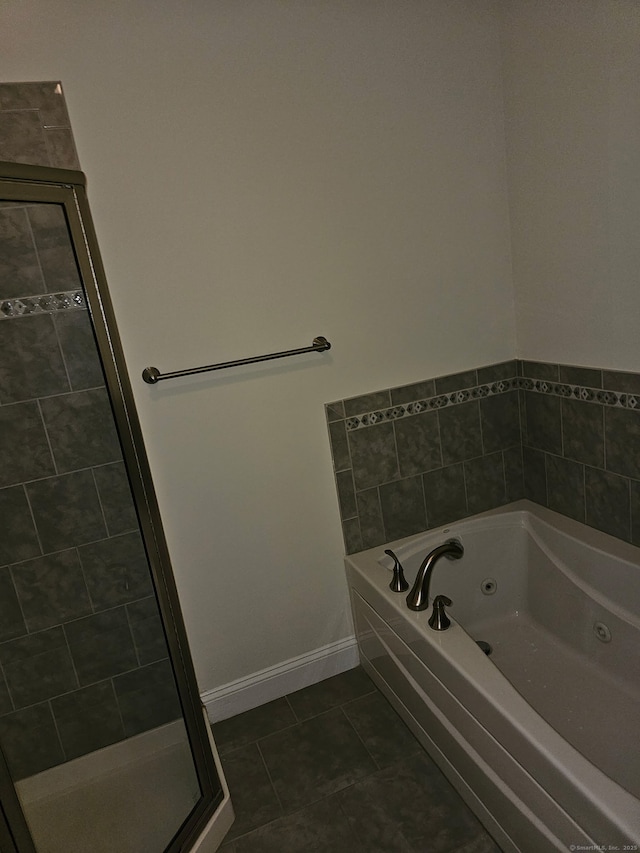 17 Marble Faun Ln Unit 17, Windsor, CT 06095 - full bathroom featuring a jetted tub, a shower stall, tile patterned flooring, and baseboards